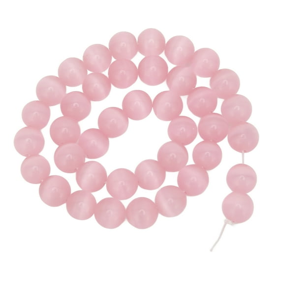 DIY Beads Glossy Smoother Excellent Polishing Cat's Eye Beads for DIY Crafts Bracelets Necklaces Earrings RingsLight Pink