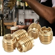 DIY Beer Tap Handles, 3/8" Thread, Brass Inserts For Wood, 5 Piece Set