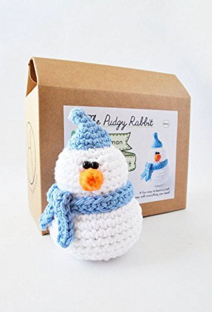 Snowman Crochet Kit for Adults, Beginner Crochet Kit, Christmas