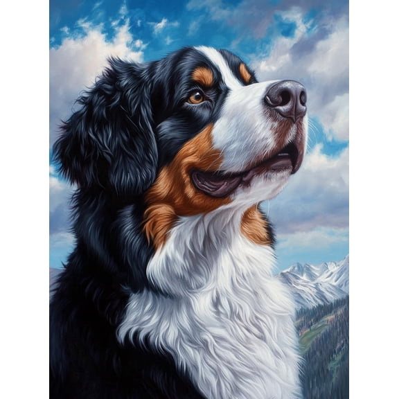 DIY Bernese Mountain Dog 11CT Pre-Printed Cross Stitch Kit for Adults & Beginners, Easy Needlepoint Pattern for DIY Home Décor & Crafts 751