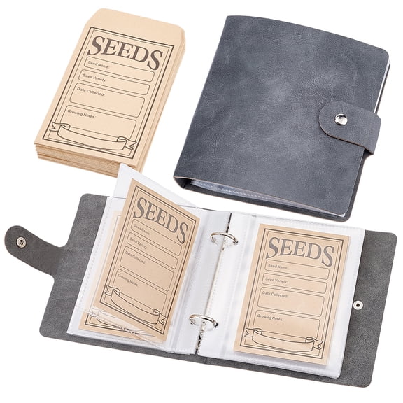 DIY Binder Kits including PU Leather Book Covers Paper Pocket and PVC Insert Pages Black 148x140x27mm
