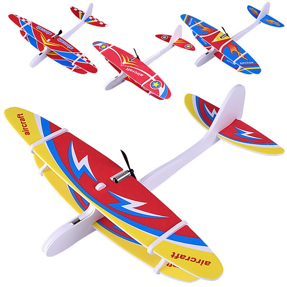 Toy Plane Using Motor DIY Biplane Glider Foam Powered Flying Plane Rechargeable Electric ...