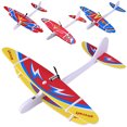 thumbnail image 1 of DIY Biplane Glider Foam Powered Flying Plane Rechargeable Electric Aircraft Model Science Educational Toys for Children Random Color, 1 of 8