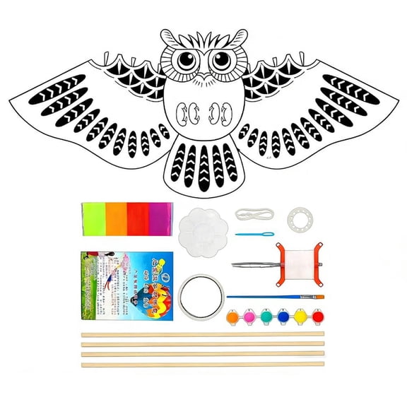 DIY Blank Painting Kite for Kids & Adults, Kite Making Kit Bulk, Decorating Coloring Kite Party Pack-Single Line-Come with Handles and Strings-White Diamond Kites