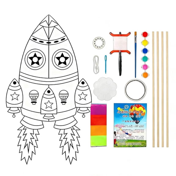 DIY Blank Painting Kite for Kids & Adults, Kite Making Kit Bulk, Decorating Coloring Kite Party Pack-Single Line-Come with Handles and Strings-White Diamond Kites