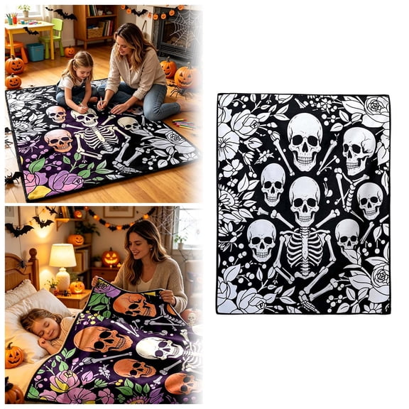 DIY Blanket with Fabric Markers Personalized Art Blanket for Kids Adults, Draw Your Own Custom Throw Blanket Creative Activity Gift for Birthday Christmas, DIY Paintable Blanket for Home Decor Crafts