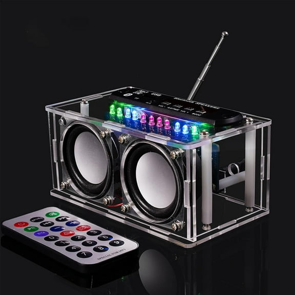 DIY Bluetooth Speaker Radio Soldering Kit, Radio Audio Soldering Kit, Bluetooth-Compatible LED Speaker Soldering Project, DIY Soldering Kit for College High School Education