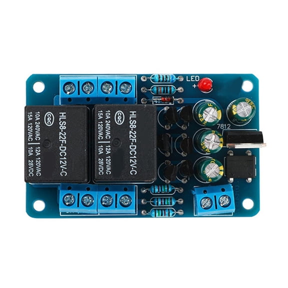 DIY Board For Sound Amplifier Protections Featuring Start Delay Protections