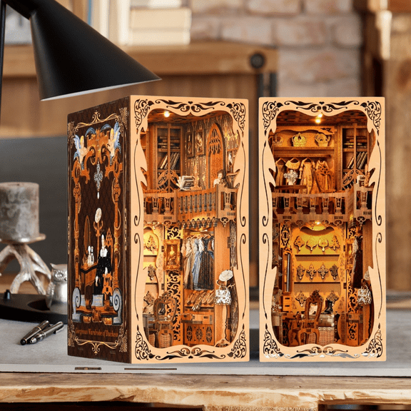 DIY Book Nook Kit Build Your Own Miniature Diorama with LED Lights