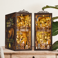 thumbnail image 1 of DIY Book Nook Kit Build Your Own Miniature Library with 3D Wooden Puzzle and LED Lights, Perfect Gift for Book Lovers, 1 of 8