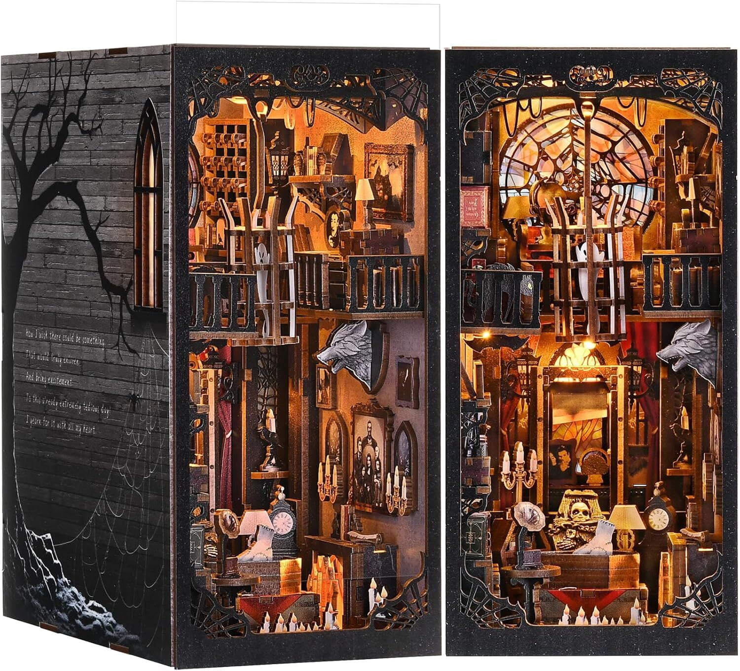 DIY Book Nook Kit Miniature House Model for Adults Creative 3D Puzzle Craft Kit for Home Decor and Gift