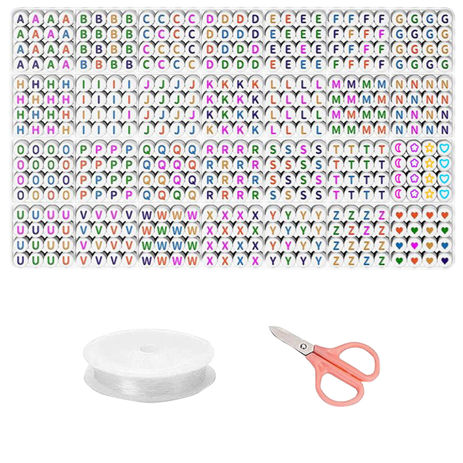 DIY Bracelet Making Kit, 1400PCS Multicolor Acrylic Letter Beads, with Elastic String and Scissors, for Jewelry Making Bracelets Necklaces Key Chains for Teens Adults DIY Craft Lovers