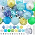 thumbnail image 1 of DIY Bracelets Jewelry Making Kit Including Round Plastic & Acrylic & Resin Rhinestone Beads Mixed Color 8~53x0.45~20mm Hole: 1.6~3mm., 1 of 5