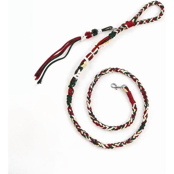 DIY Braided Cotton Dog Leash Kit 5.2ft with Metal Buckle, Heavy Duty Rope Lead