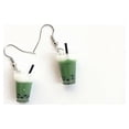 thumbnail image 1 of DIY Bubble Milk Tea Matcha Foam Milk Tea Beverage Drink Vodka Liquor Earrings, 1 of 1