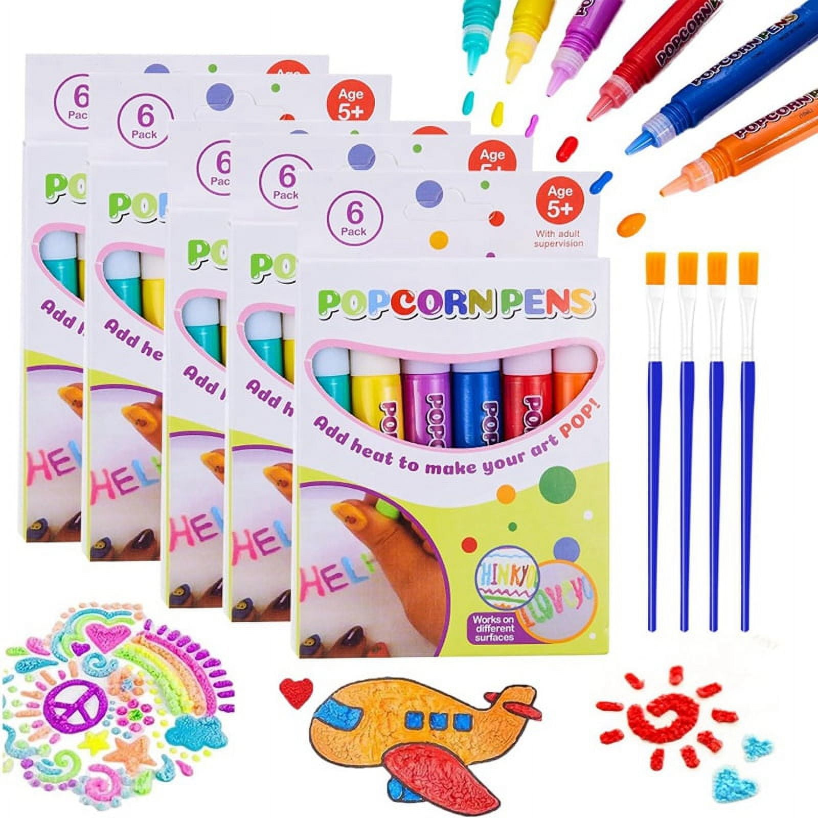 DIY Bubble Popcorn Drawing Pens Magic Puffy Pens Popcorn Color Pens DIY Bubble Popcorn Drawing Pens Magic Puffy Pens Popcorn Color Pens