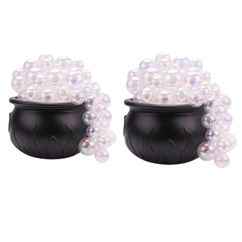 DIY Bubbling Cauldron Set Halloween Interior Decoration, Black Plastic Bowl Decoration Home Kitchen Room