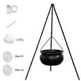 thumbnail image 1 of DIY Bubbling Witch Cauldron Set - DIY Bubbling Cauldron Set - Black Plastic Bowl Hocus Pocus Party Decoration - Spooky Vintage Decor for Home Kitchen Room Party Table(Purple with Stand), 1 of 9