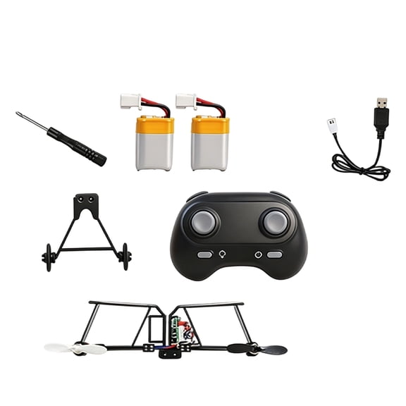 DIY Build Drone Kit, 2 Battery Assembly Toy Plane with Remote Control for Beginners, 4.33in STEM RC Quadcopter Set, 1 Set