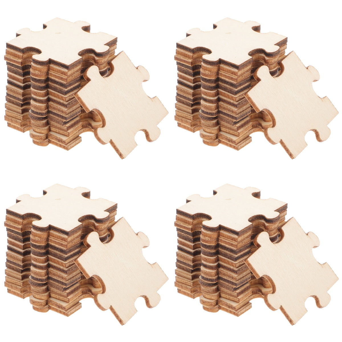 DIY Building Block Puzzle Wooden Shapes to Paint Unfinished Child 400