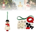 thumbnail image 1 of DIY Button Christmas Ornament Kit – Kids Holiday Craft Set with Snowman & Tree Decorations, Complete DIY Christmas Gift Craft Kit with Buttons, Yarn & Accessories, 1 of 5