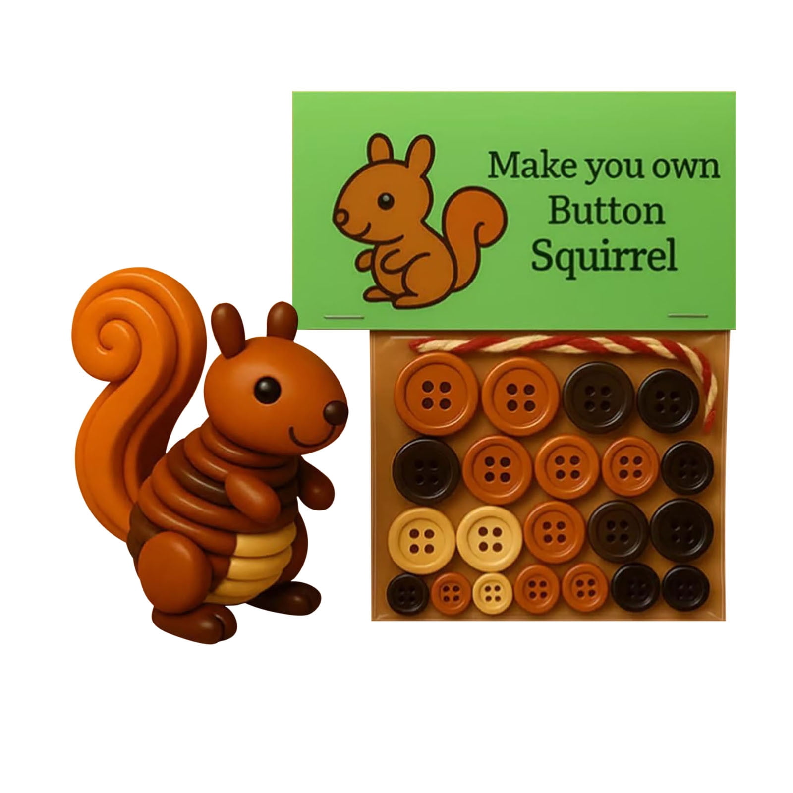 DIY Button Craft Kit, Creative Animal Button Art Set with Colorful ...
