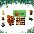 thumbnail image 1 of DIY Button Highland Cow Craft Kit, Animal Theme Fun Christmas Button Christmas Tree Ornament Kit with Turtle, Owl, Rabbit, Christmass Tree Hanging Decorations, DIY Ornaments Kits(Squirrel), 1 of 9