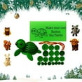 thumbnail image 1 of DIY Button Highland Cow Craft Kit, Animal Theme Fun Christmas Button Christmas Tree Ornament Kit with Turtle, Owl, Rabbit, Christmass Tree Hanging Decorations, DIY Ornaments Kits(Sea Turtle), 1 of 9
