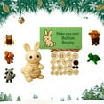 thumbnail image 1 of DIY Button Highland Cow Craft Kit, Animal Theme Fun Christmas Button Christmas Tree Ornament Kit with Turtle, Owl, Rabbit, Christmass Tree Hanging Decorations, DIY Ornaments Kits(Rabbit), 1 of 10