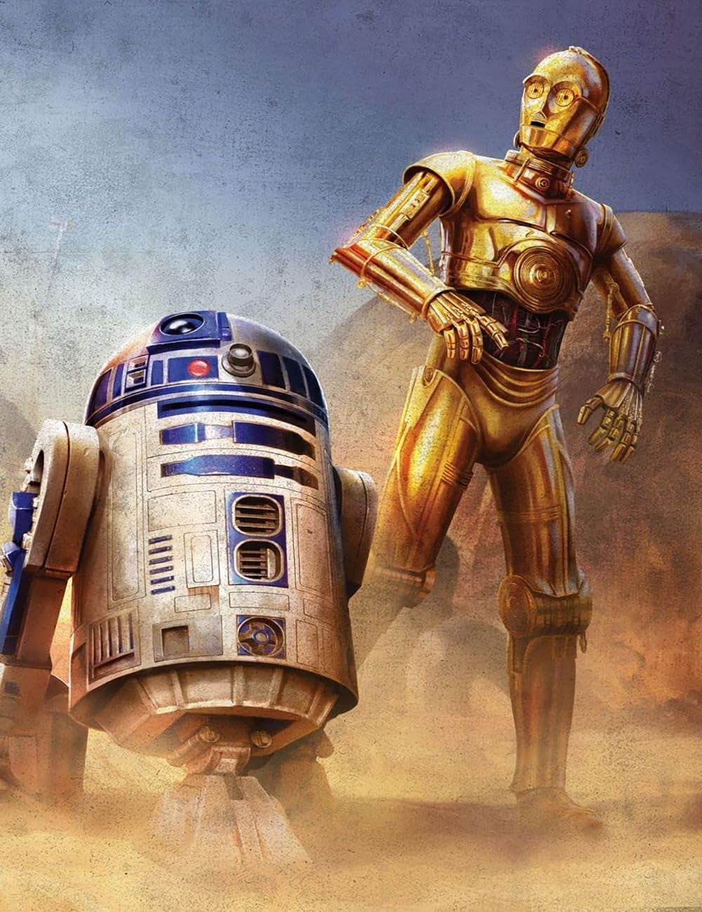 DIY C3po R2d2 Diamond Painting Kits for Adults, Full Round Diamond Art Kit Beads for Home Wall Decor