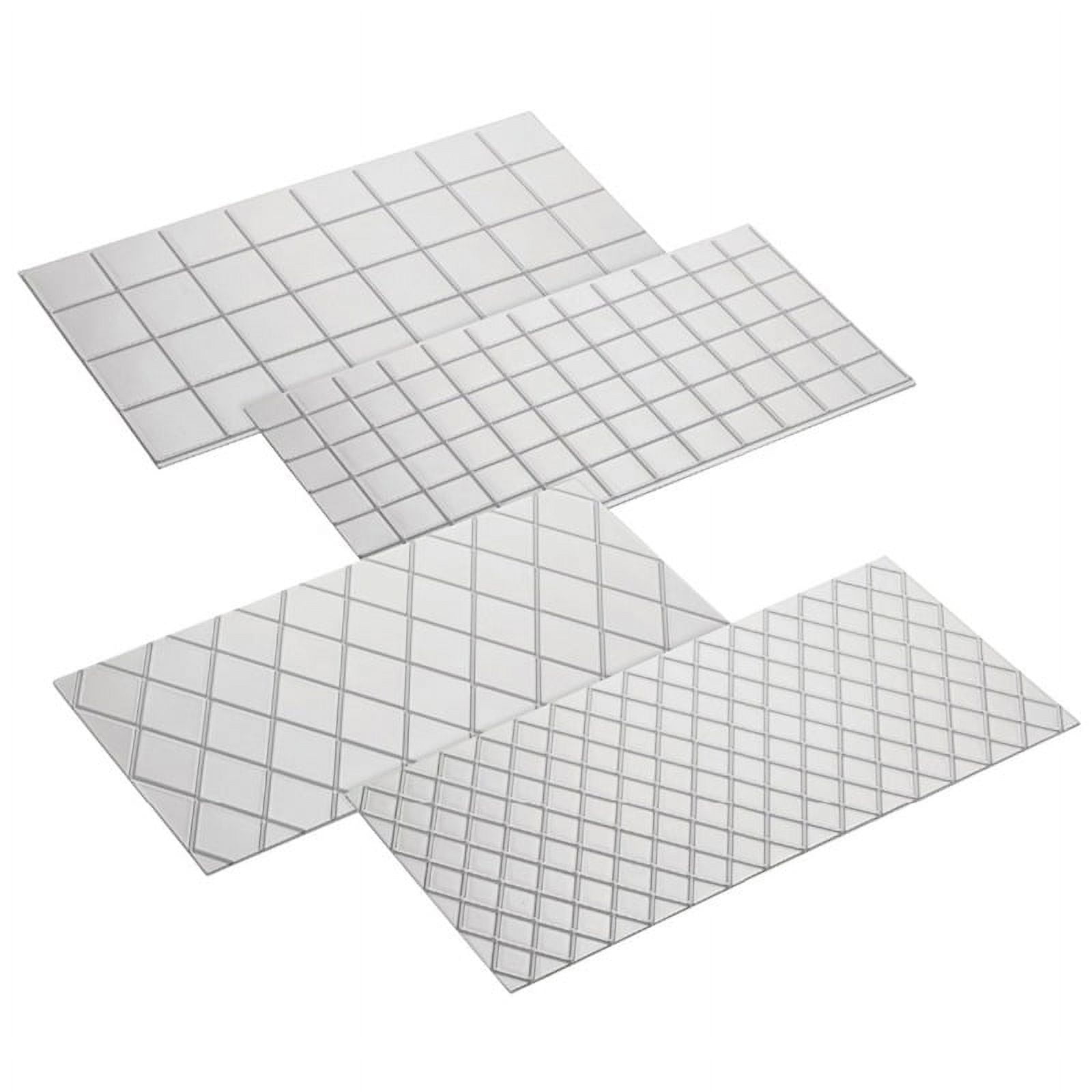 DIY Cake Mold Plastic Transparent Texture Grid 4-piece Set Fondant ...