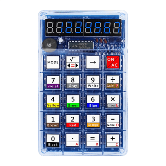 DIY Calculator Kit with LED Display Calculator Electronic Making Soldering Training Experiment Practice DIY Project B