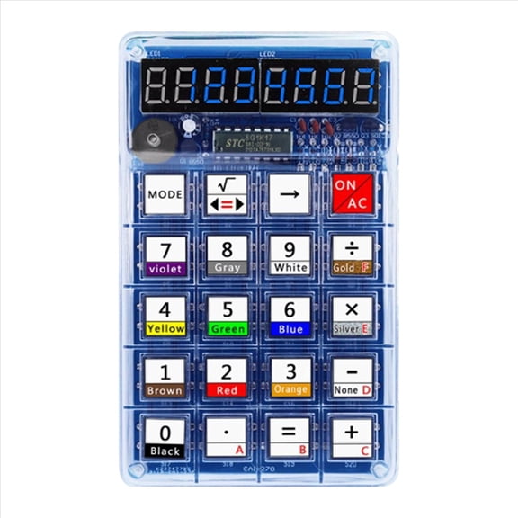 DIY Calculator Kit with LED Display Calculator Electronic Making Soldering Training Experiment Practice DIY Project B,1 * DIY Calculator Kit