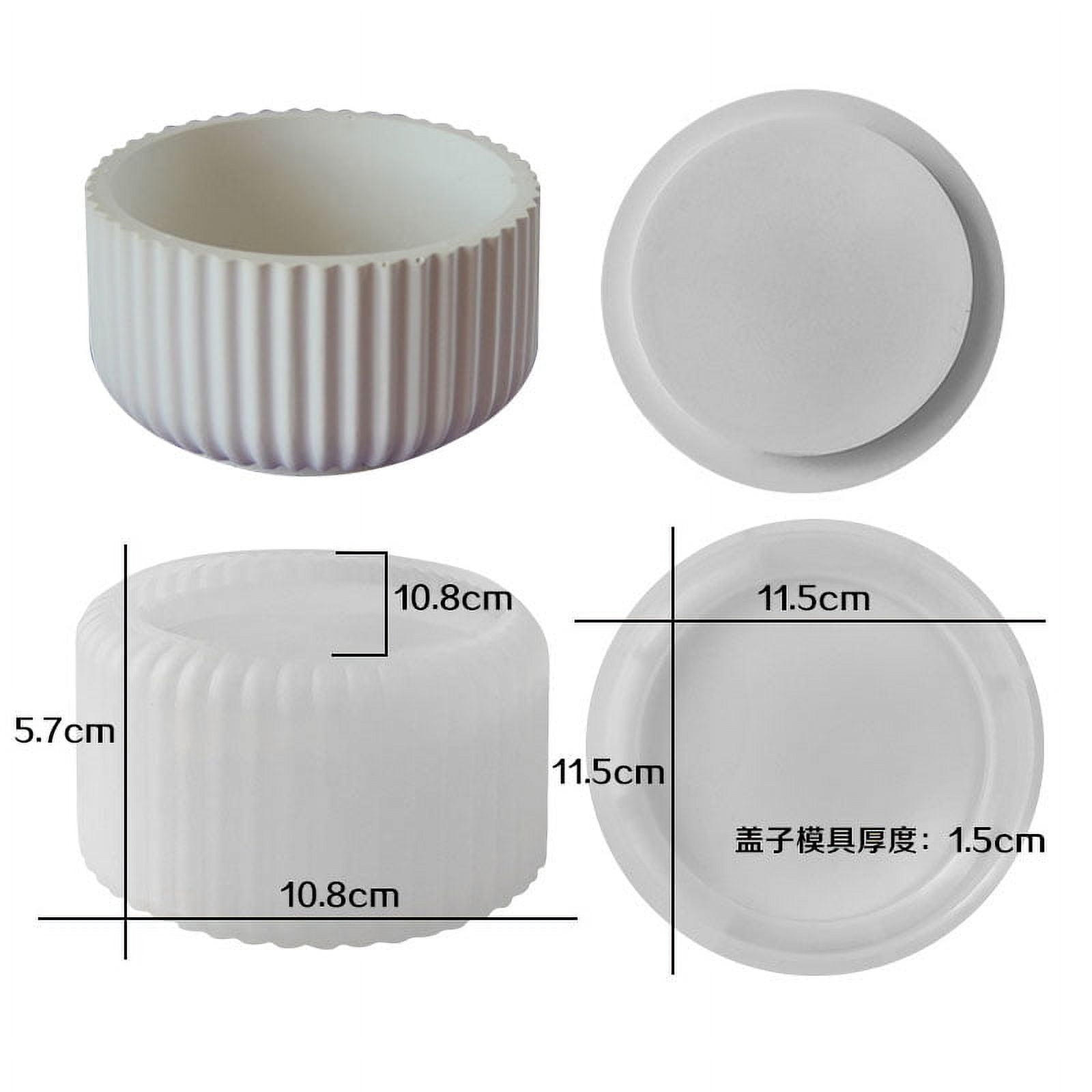 WANGFUFU Circle Planter Silicone Mold - Round Flower Pot Mold For Resin, Plaster, DIY Candle Cup, Pen Holder | Succulent Planter Craft Mold 2 thumbnail image