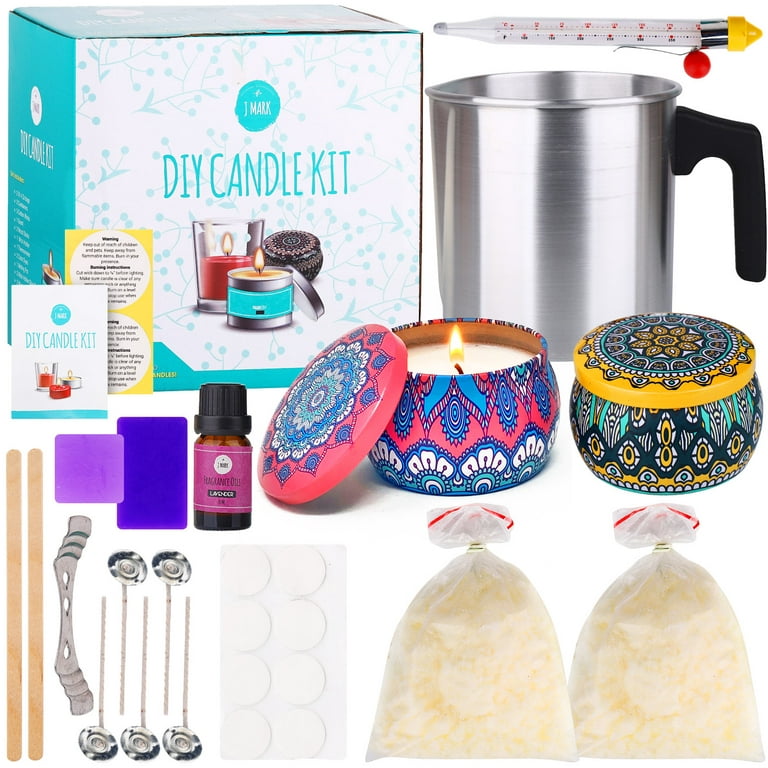 Candle Making Kit,Candle Making Supplies,DIY Arts and Crafts Kits for Adults,Beginners,Kids Including Wax, Wicks, 6 Kinds of Scents,Dyes,Melting Pot