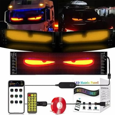 DIY Car Dynamic LED Smart Colorful Eye Lamp Soft Screen(2.8*6.8in)