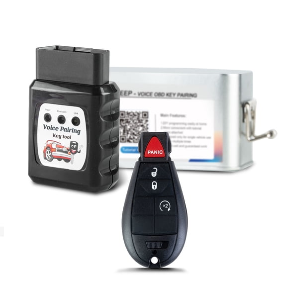 DIY Car Key Fob Replacement for 2009-2012 Dodge Ram 1500 2500 3500/Journey 2008-2013 Jeep Grand Cherokee 2008-2010 Chrysler 300 Voice Kit Keyless Entry IYZ-C01C or M3N5WY783X