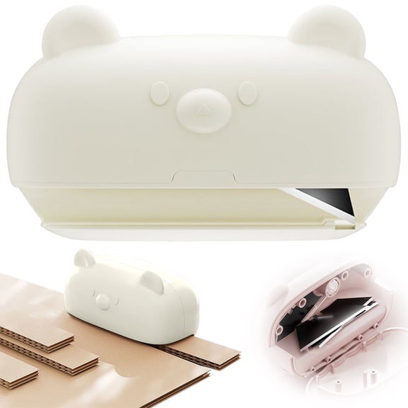 DIY Cardboard Cutting Tool, Cardboard Shredder for Cat Scratchers, Handheld Corrugated Paper Cutter Machine with Blade, Cat Scratching Board Maker for Pet Furniture and Creative Crafts, White