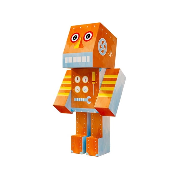 DIY Cardboard Robot Building Kit - 16.5" Tall 3D Puzzle, No Scissors or Glue, Ages 3+