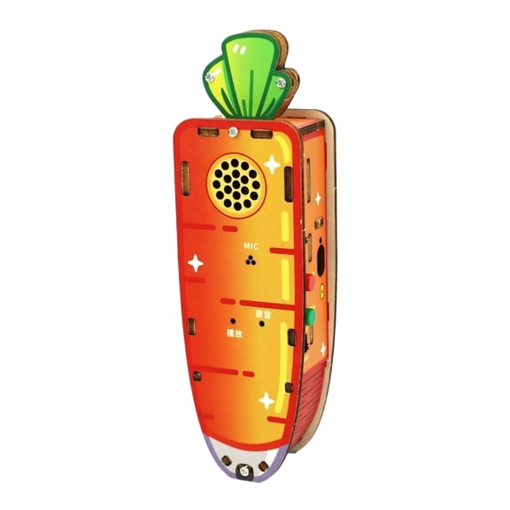 DIY Carrot Voice Recorder Science Toy, Assembled Homemade Recording Kit, STEM Educational Project