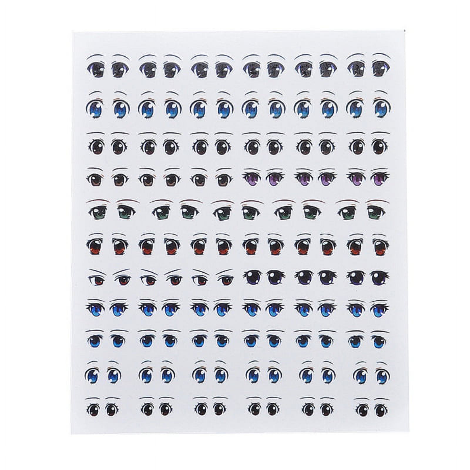 DIY Cartoon Eyes Stickers Water Decals Anime Figurine Dolls Eye Paster Doll Accessories 4-Cavity Baby Face Clay Mold - image 1 of 14