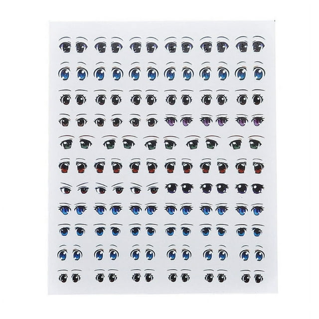 DIY Cartoon Eyes Stickers Water Decals Anime Figurine Dolls Eye Paster Doll Accessories 4-Cavity Baby Face Clay Mold