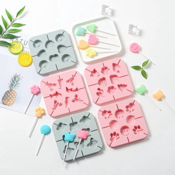 DIY Cartoon Silicone Chocolate Lollipop Mold - Fun and Safe Molds for Homemade Treats and Ice Cream Delights