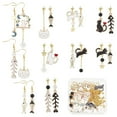 thumbnail image 1 of DIY Cat Asymmetrical Earring Making Kit Including Alloy Links Connectors & Enamel Pendants 304 Stainless Steel Charms Glass Pearl Beads Brass Earring Hooks & Cable Chains Mixed color, 1 of 7