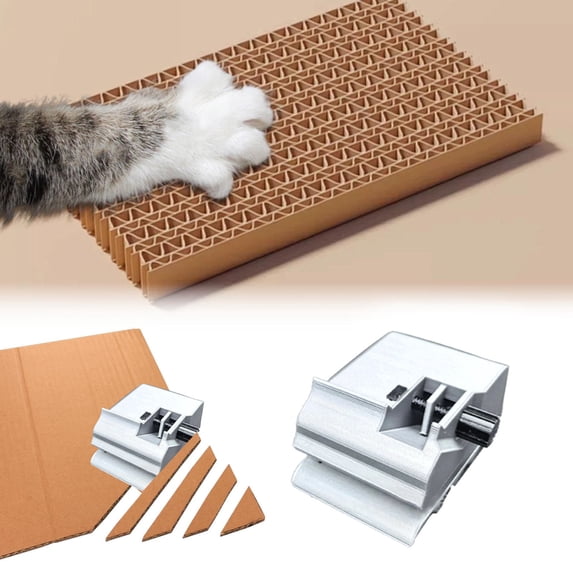 DIY Cat Scratcher Cutter Tool Cardboard Slicer for Making Scratching Boards Ergonomic 3D Printed Eco-Friendly Pet Craft Kit