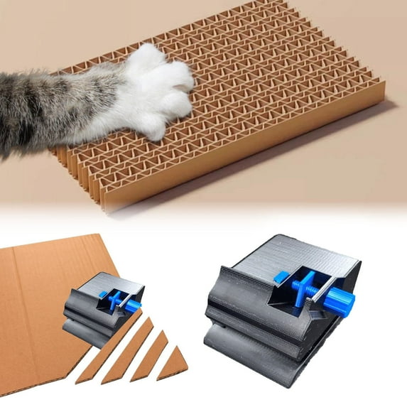 DIY Cat Scratcher Cutter Tool Cardboard Slicer for Making Scratching Boards Ergonomic 3D Printed Eco-Friendly Pet Craft Kit
