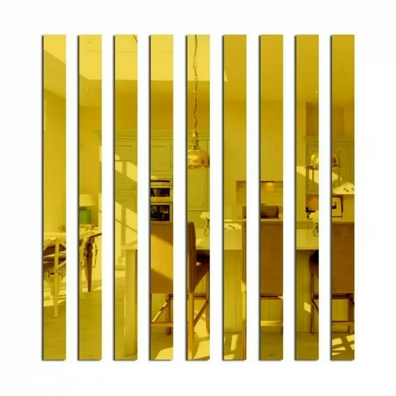 DIY Ceiling Edge Mirror Strip 50cm Self-adhesive Acrylic Art Wall Tile Stickers Decor 3D Wall Stickers Decoration TV Background