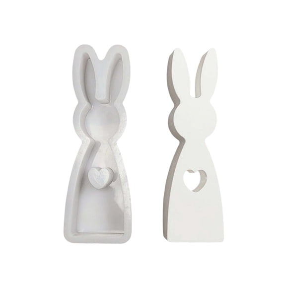 DIY Cement Bunny Mold - Versatile Silicone Mould for Home Decor, Garden Ornaments, and Creative Projects