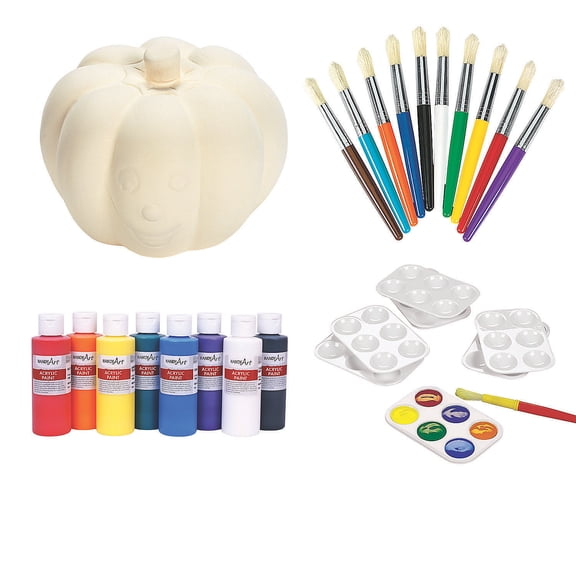 DIY Ceramic Halloween Pumpkin Kit, Craft Kits, Halloween, 42 Pieces