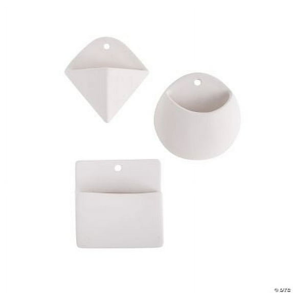 Fun Express DIY Mini Ceramic Whale Planters - Set Of 12 Small Craft Planters For Succulents